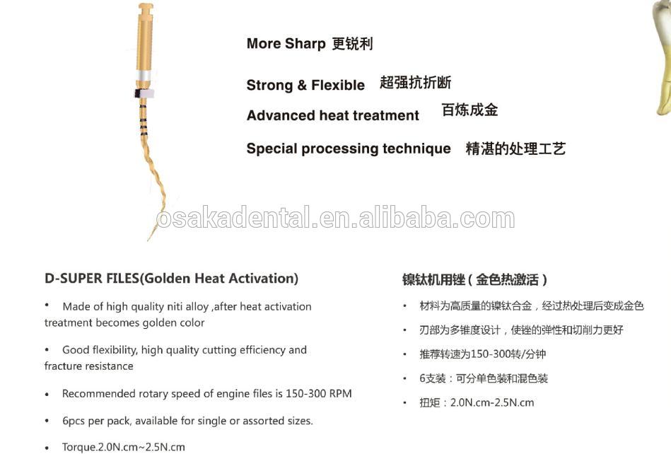 Lime dentaire Niti Protaper Golden Heat Activation