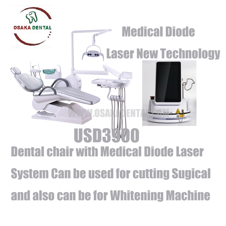 Fauteuil dentaire avec machine de système chirurgical laser de haute technologie ayant la fonction de blanchiment et la fonction chirurgicale de coupe