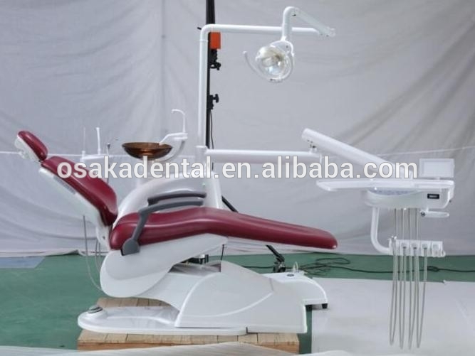 Fauteuil dentaire économique avec unité d'éclairage halogène pour clinique dentaire