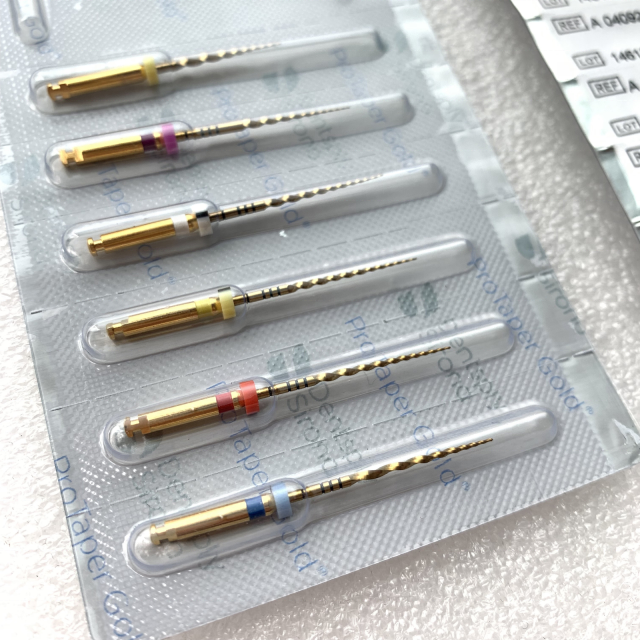 Nouveau fichier Niti Gold Protaper d'activation thermique d'endodontie dentaire d'emballage