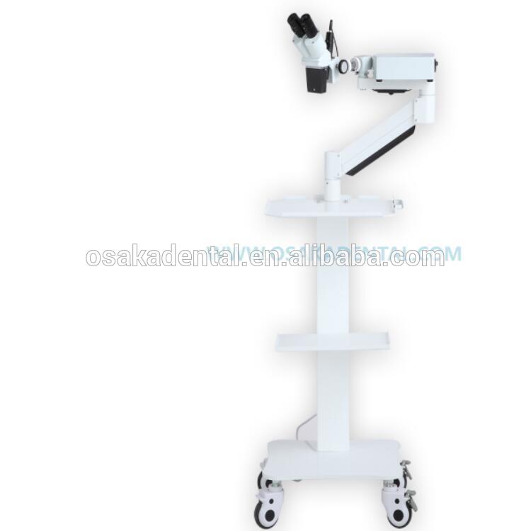 Un microscope dentaire portable de qualité stable avec chariot mobile